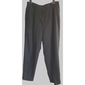 Dressbarn Women's Size 12 Black Dress Pants Polyester Pleated Trousers